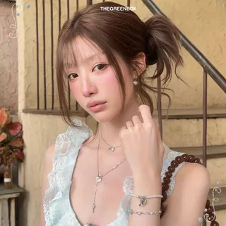 ต่างหู Destiny Lock Signature Hoop Earrings ก้านเงินแท้ S925 - The Green Box
