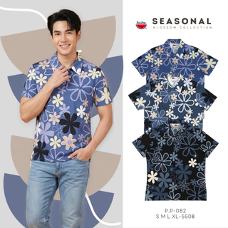 เสื้อแตงโม (SUIKA) -เสื้อยืดคอปกแขนสั้น พิมพ์ ลายดอกไม้/กราฟฟิก (P.P-082 072 182 195 196)