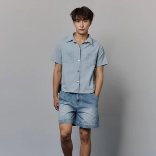 CHUUCHOP - Munich Shorts กางเกงขาสั้นยีนส์ ขา 3 ส่วนทรง Jort Unisex ใส่สบาย ลุคชิลล์ (C8605)