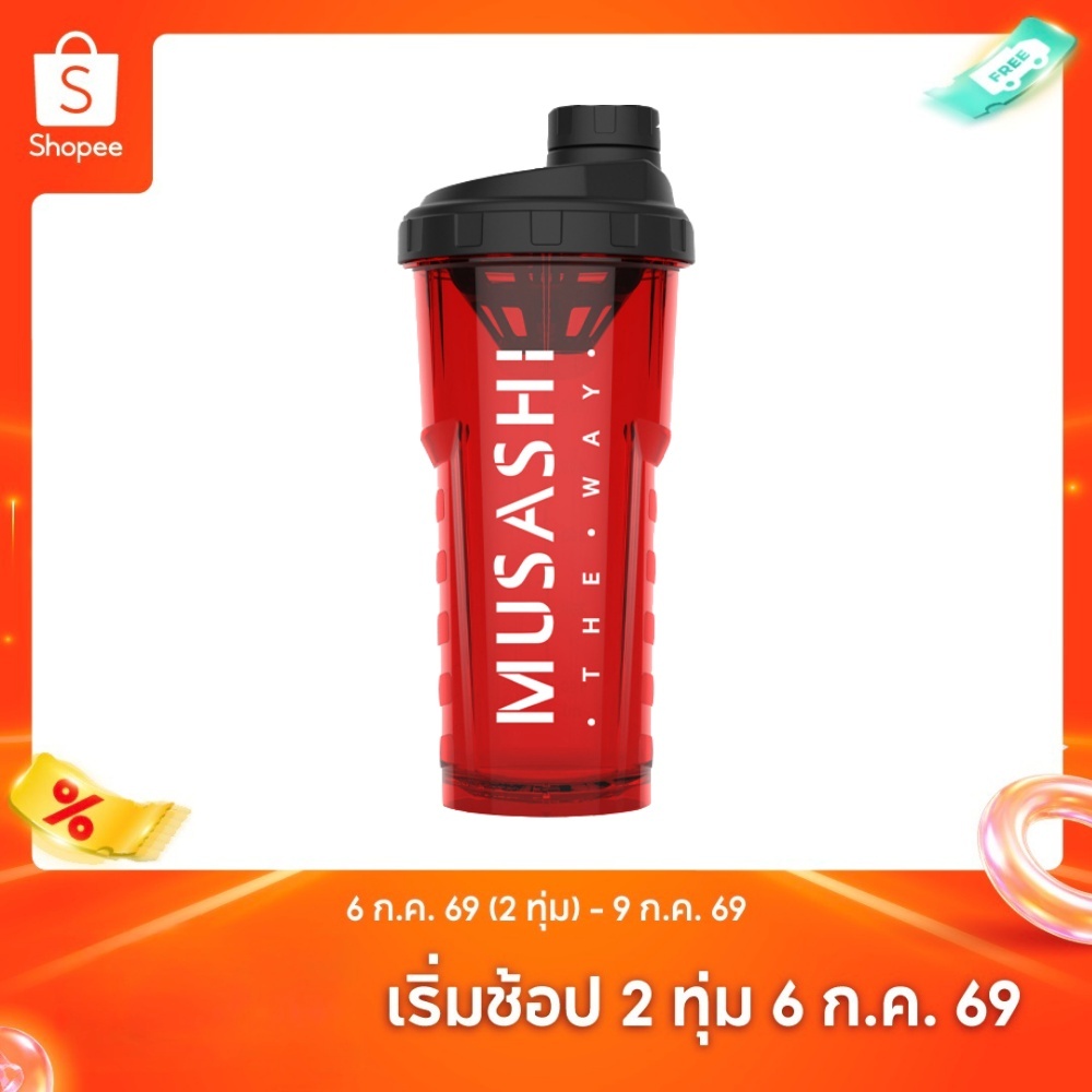 Musashi Alpha Shaker  มูซาชิ แก้วเชคเกอร์ ขนาด 750ml