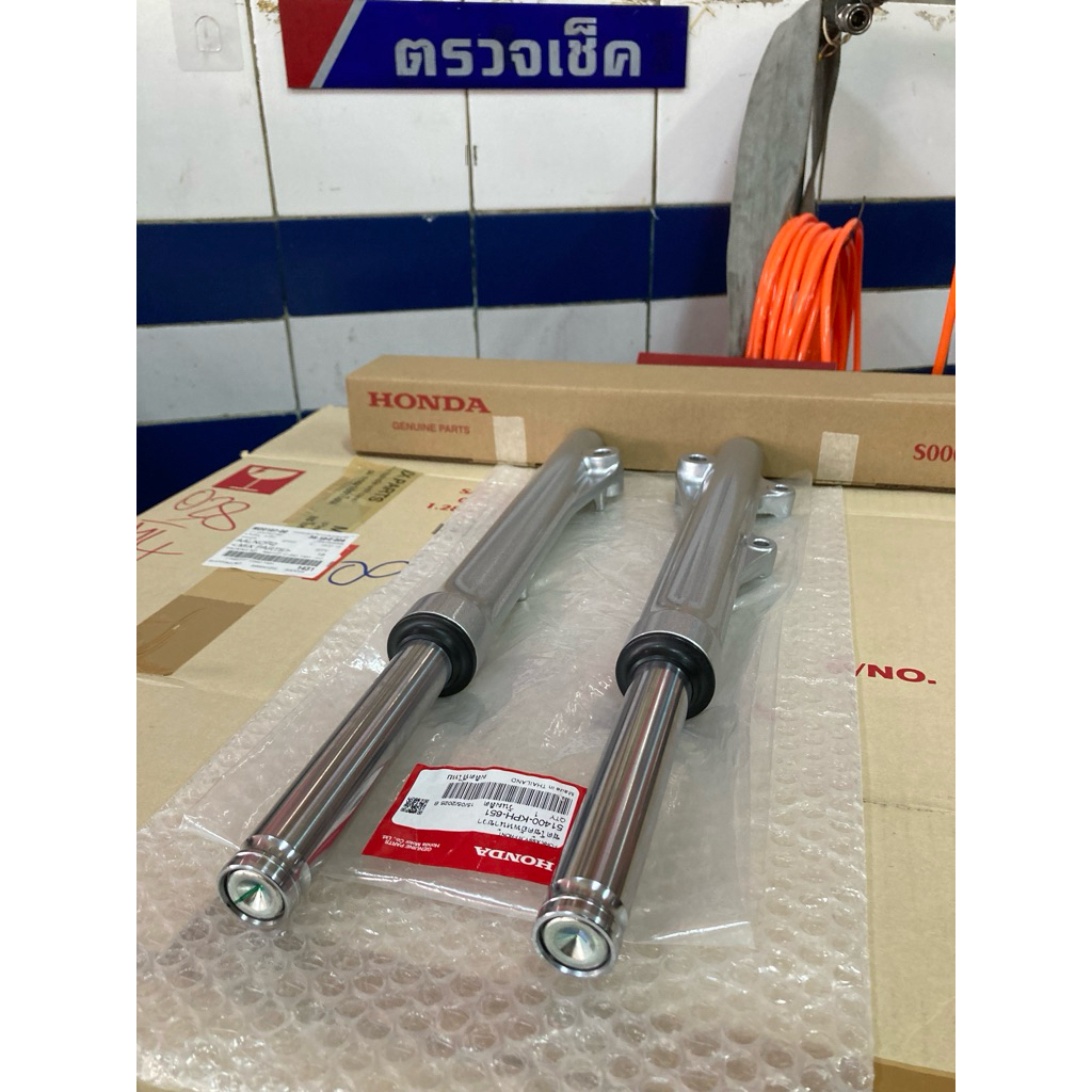 โช้คอัพ โช๊คหน้า ซ้าย ขวา (รุ่น-ดิสเบรคหน้า) Wave125 R X Wave100 Ubox แท้ศูนย์ฮอยด้า 51400-KPH-651 5