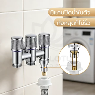LUCKYLOTUS วาล์วน้ำลอยอัตโนมัติ 3 ทาง วัสดุแข็งแรง ทนทาน มีให้เลือก 3 สี แถมฟรีเทปพันเกลียว ใช้งานได้นาน
