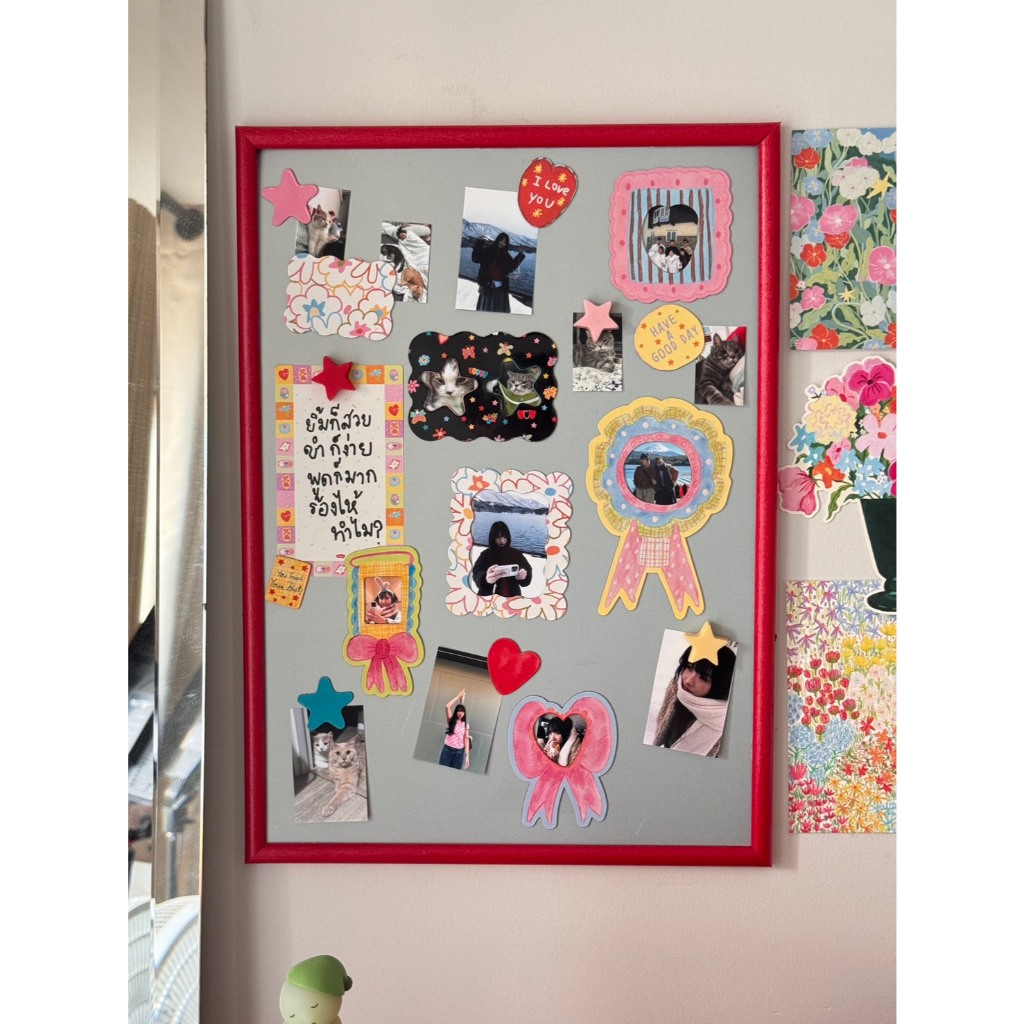 เฉพาะเฟรม หน่วยเป็น cm*amuse stuff-Lovely Magnet Frame — กรอบแม่เหล็กใส่รูปสุดคิ้วท์