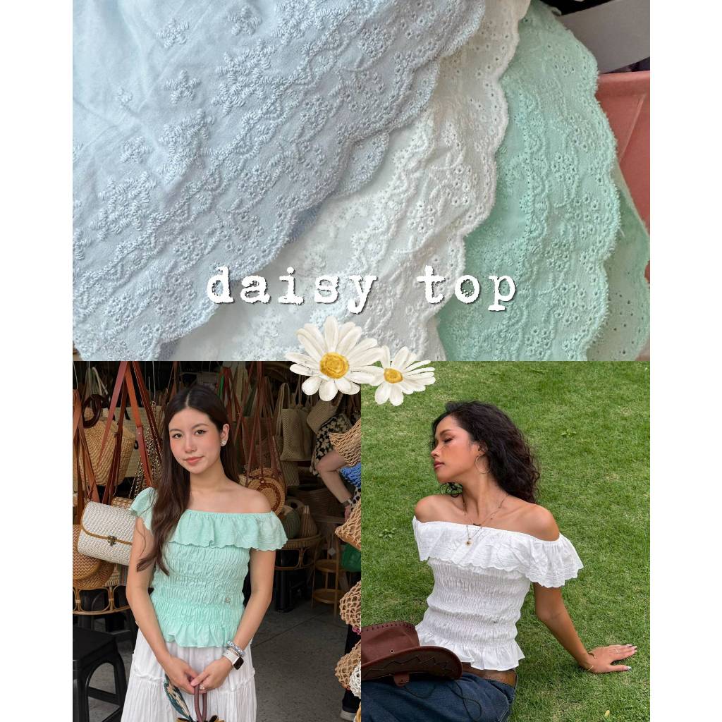 COPPER.BKK Daisy Top เสื้อสม็อคปาดไหล่