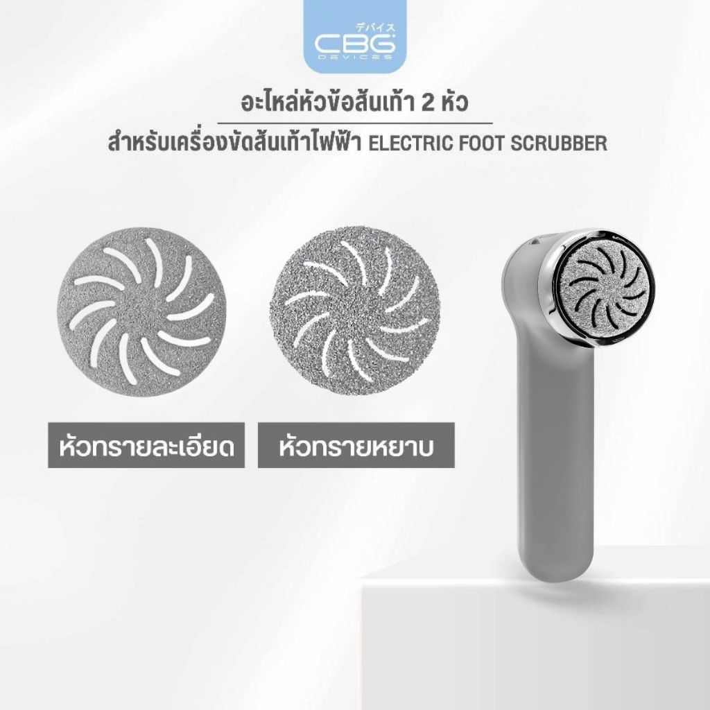 CBG Devices * อะไหล่ * หัวขัดส้นเท้ารุ่น Electric Foot Smooth 360 สำหรับเครื่องขัดส้นเท้าไฟฟ้า 2 หัว (EF3S)