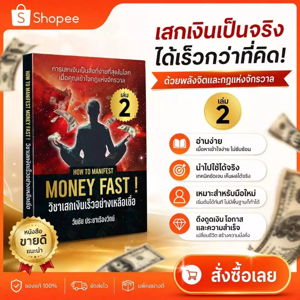 วิชาเสกเงิน (How to Manifest Money Fast เล่ม 2) เปิดประตูรับทรัพย์ ฝึกจิตเนรมิตชีวิตสู่ความร่ำรวย!