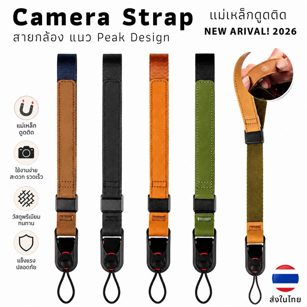 สายกล้อง แนว Peak Design Camera Strap Dslr Mirrorless สายคล้องมือกล้อง คุณภาพดี เหมือนใช้ของแท้