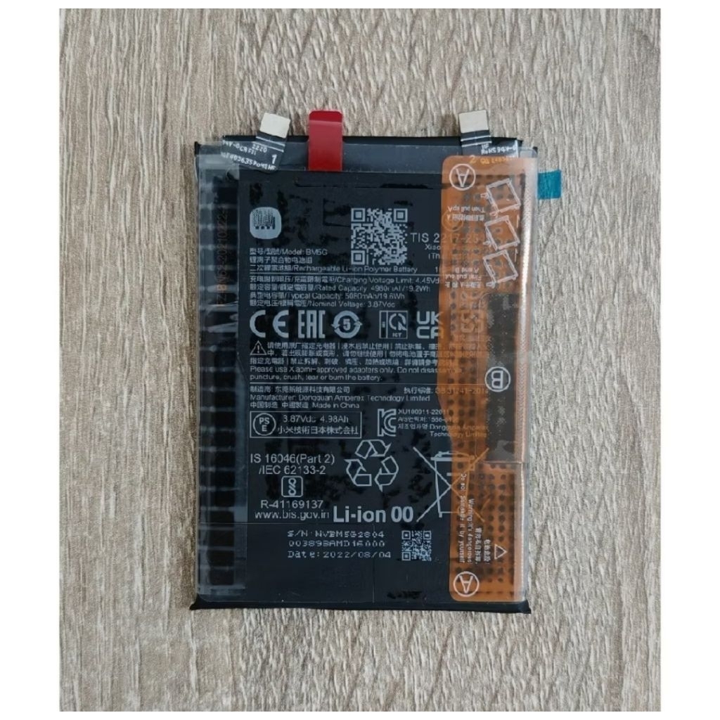 🐳 แบตเตอร์รี่ For Xiaomi Redmi note11T Pro / Pocophone X4 GT / Poco X4 GT Battery Model BM5G