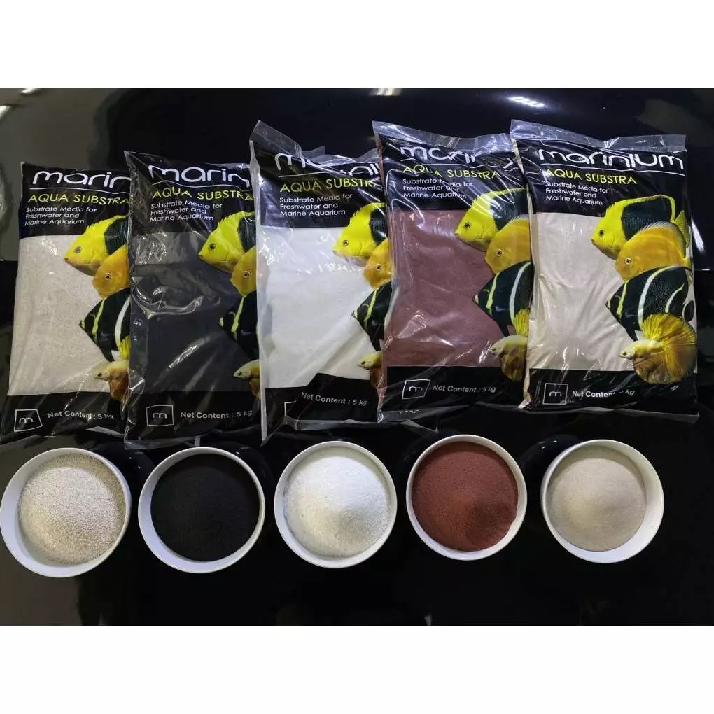 Marinium Aqua substra 5 kg (ทรายปูพื้นตู้ปลาทะเล,ทรายปูพื้นตู้ปลาน้ำจืด,ทรายปูพื้นตู้เลี้ยงไม้น้ำ )