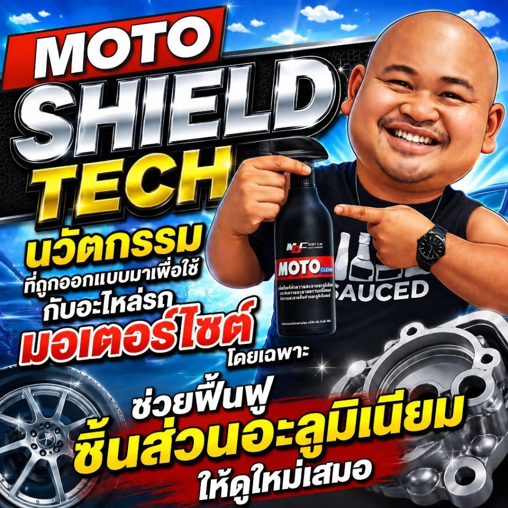 โมโตคลีน น้ำยาล้างอะลูมิเนียมและสนิมพร้อมใช้ thumbnail 3