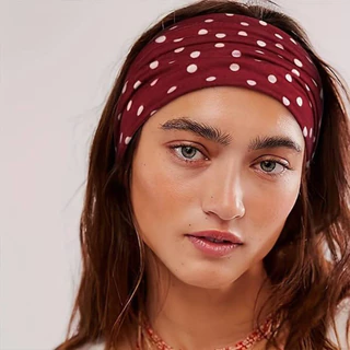 ที่คาดผมลายจุด headband นุ่ม Polka Dot ยืดหยุ่น insสวมใส่สบาย เหมาะสำหรับใส่เล่นกีฬา โยคะ ฟิตเนส แฟชั่นสำหรับผู้หญิง