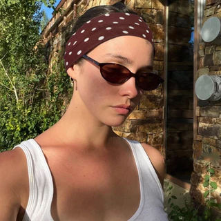 ที่คาดผมลายจุด headband นุ่ม Polka Dot ยืดหยุ่น insสวมใส่สบาย เหมาะสำหรับใส่เล่นกีฬา โยคะ ฟิตเนส แฟชั่นสำหรับผู้หญิง