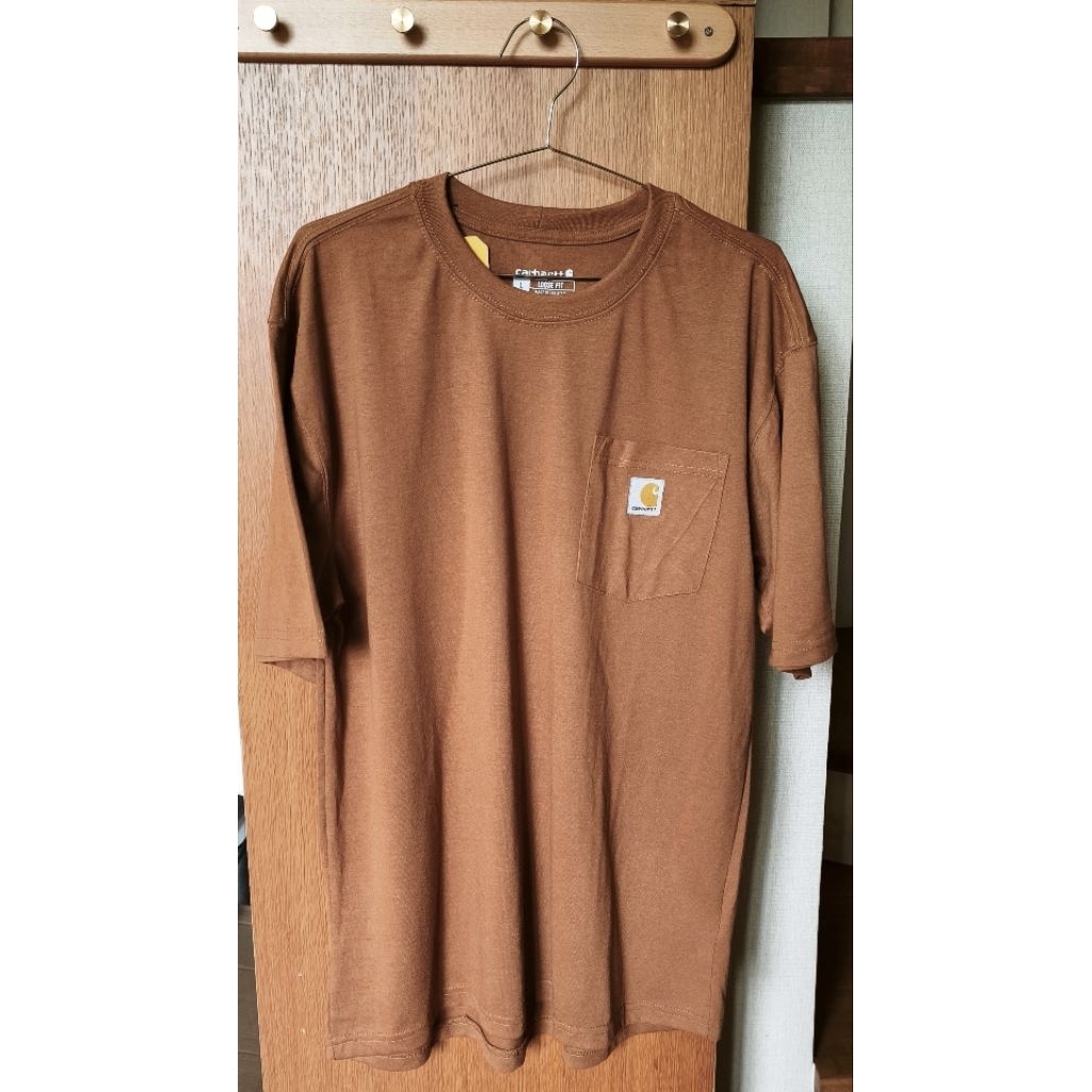 Carhartt k87 เสื้อยืดกระเป๋าหน้า แนวสตรีท ทรง Oversized รูปที่ 5