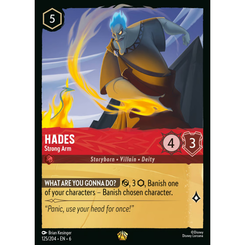 [แยกใบ พร้อมส่ง] Lorcana Set 6 125/204 Hades 🔥 [LEGENDARY] Azurite Sea ภาษาอังกฤษ | Disney Lorcana