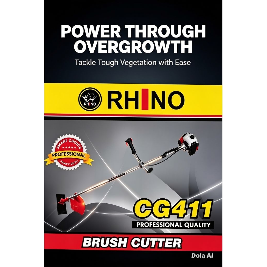 RHINOแท้ เครื่องตัดหญ้า CG411 เครื่องยนต์ 2 จังหวะ สตาร์ทเบา