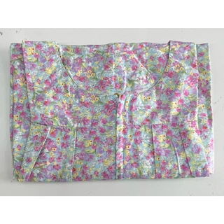 KLACES - รหัส BA2096 ชุดนอนกระโปรง แขนสั้น กระดุมหน้า อก 38 - 54 นิ้ว ยี่ห้อใบบุญ ผ้าคัตตอล ชุดอยู่บ้าน