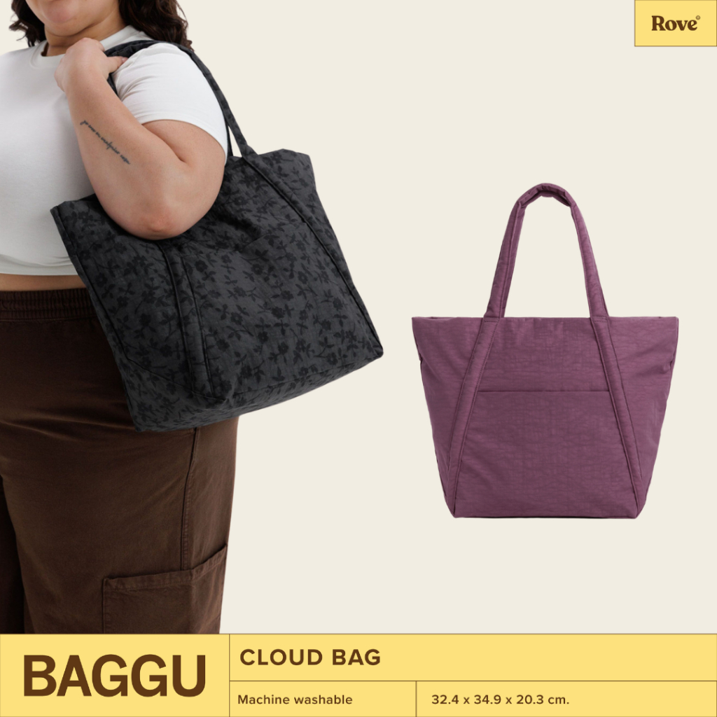 (พร้อมส่ง) BAGGU Cloud Bag กระเป๋าผ้าสะพายไหล่ พับได้ น้ำหนักเบา กระเป๋าเดินทาง จุของได้เยอะมาก มีให้เลือก 2 ขนาด
