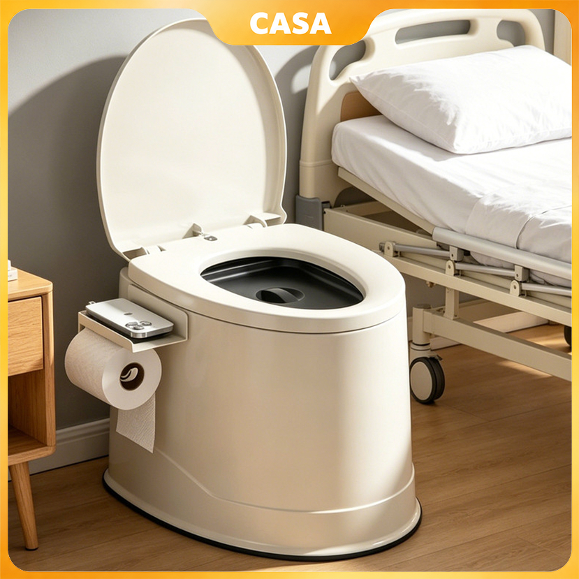 Casa สุขาเคลื่อนที่ สุขาพกพา ผู้สูงอายุ คนท้อง ที่นั่งถ่ายเคลื่อนที่ โถส้วมพกพา Portable Toilet