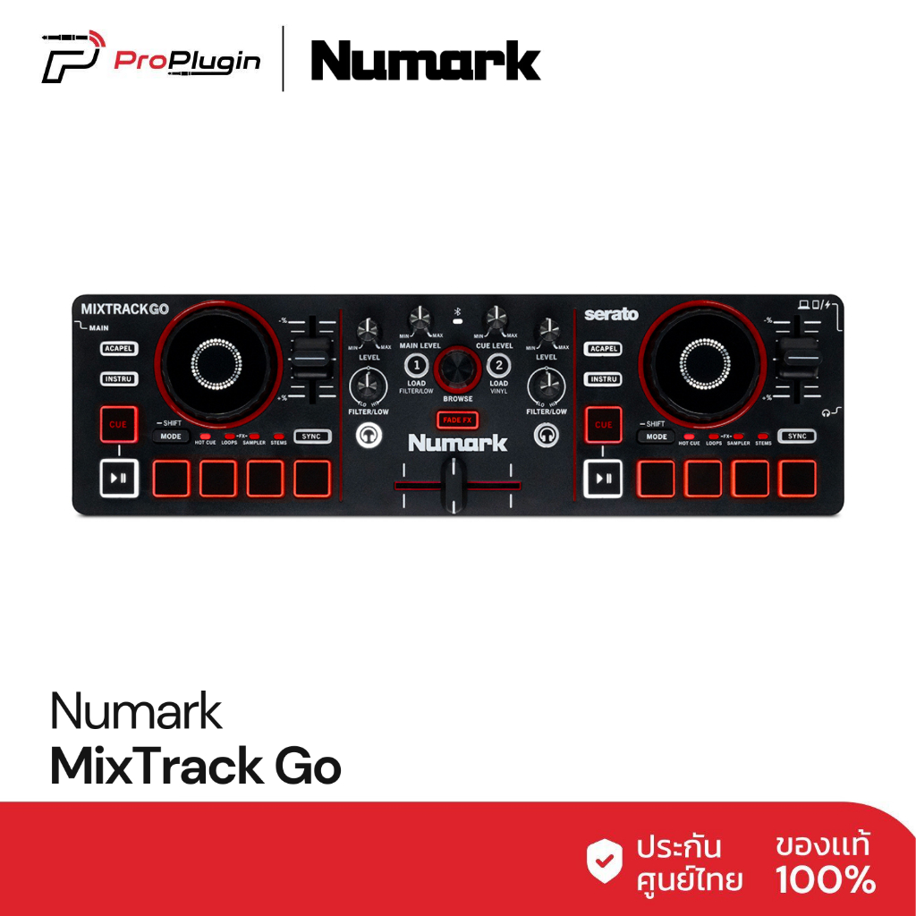 Numark Mixtrack Go เครื่องเล่นดีเจคอนโทรลเลอร์ DJ Controller (ProPlugin)