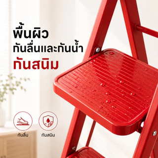 Esshelf บันไดพับได้ บันไดอลูมิเนียม 2/3/4/5 ชั้น บันไดบ้าน แข็งแรง ไม่ก๊องแก๊ง ต้องประกอบ