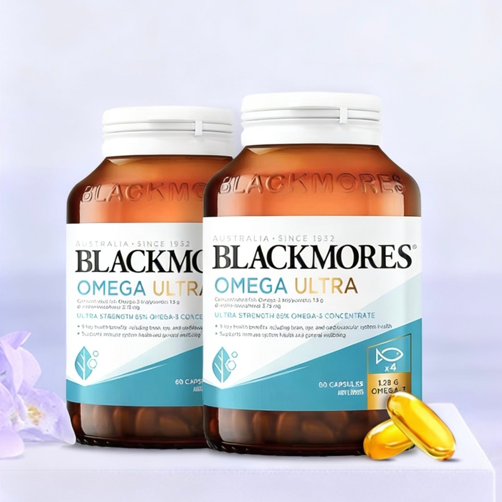 Blackmores Omega brain 60 capsules น้ำมันปลาเข้มข้นคุณภาพสูง 4 เท่า