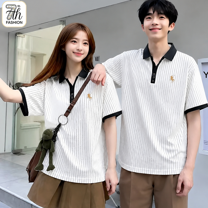 👕 เสื้อโปโลแขนสั้น ผ้านุ่มนิ่ม ใส่สบายทั้งวัน Unisex ชาย-หญิง ไซส์M-XXXL มีหลายสีให้เลือก