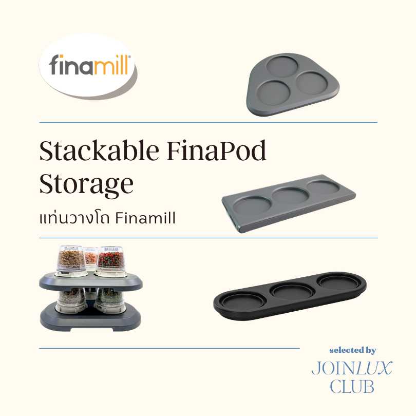 Finamill Stackable Triangular/Rectangular Tray ถาดทรงสามเหลี่ยมและสี่เหลี่ยมวางโถบด Finapods อุปกรณ์จัดเก็บ ชั้นวางโถบด