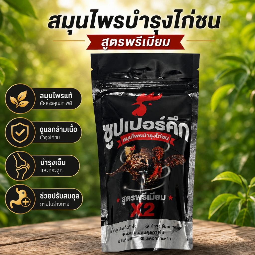 ผลิตภัณฑ์ดูแลไก่ชน สูตรสมุนไพร สำหรับบำรุงไก่ชน ไก่เลี้ยงทั่วไป
