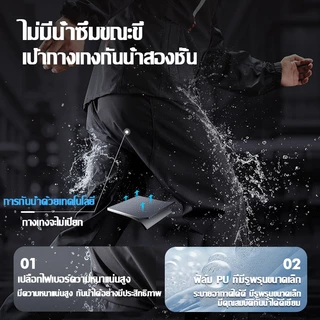 🌧️ทนใช้ 100 ปีไม่เสีย🌧️ชุดกันฝน เสื้อกันฝน เสื้อและกางเกงกันฝน แถบสะท้อนแสงสูง กันน้ำฝนตกหนัก ปีกหมวก2ชั้นชัดสูง
