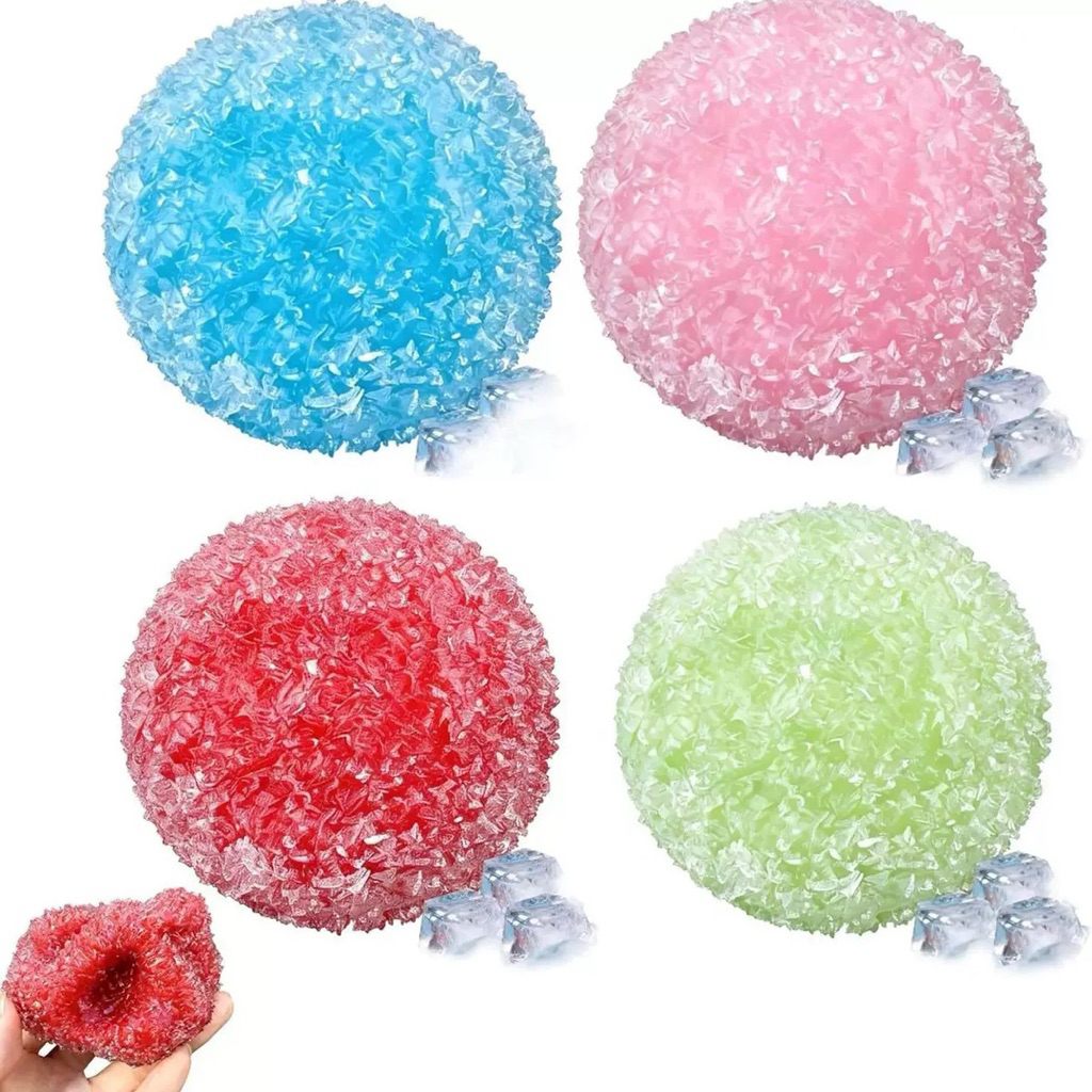 พร้อมส่ง บอลน้ำแข็งหนึบ ของเล่นบีบคลายเครียด เนื้อมอลโตสเกล็ดหิมะ (Ice Slush Ball)