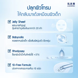(เซ็ท 10 ชิ้น) HADABIREI MOCHI SKIN MASK ฮาดะบิเรอิ โมจิ สกิน มาสก์