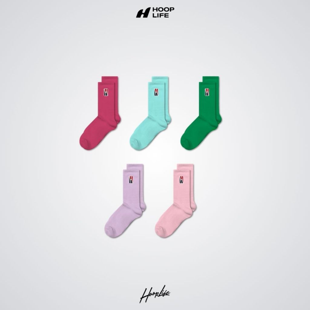 ถุงเท้าบาสเก็ตบอล HoopLife Everyday Socks [Color Ver.]