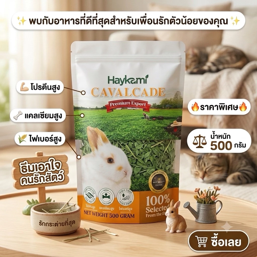 Heykami ใบถั่วคาวาเคต ขนาด 500 กรัม