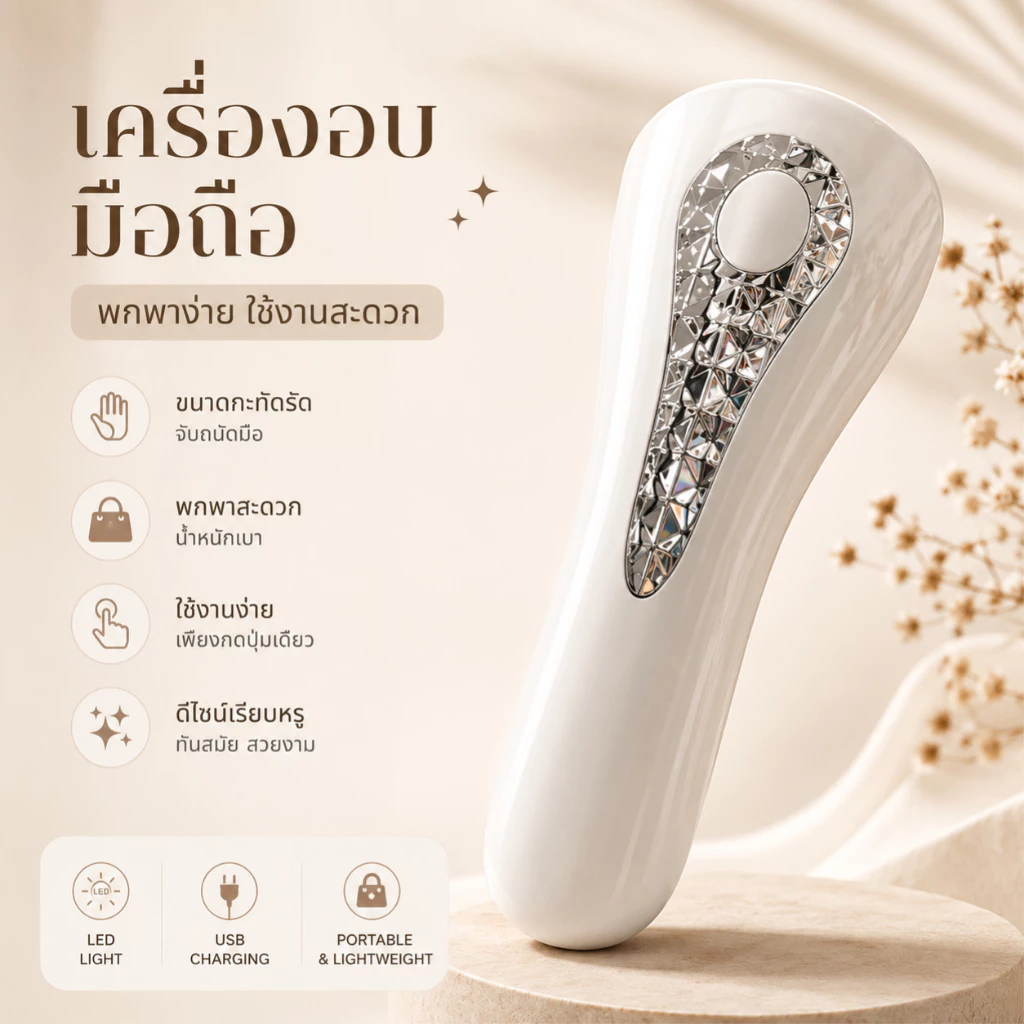 เครื่องอบมือถือ led แห้งเร็ว เครื่องอบเล็บเจล ไม่ทำให้มือดำ ใช้อบเจล พร้อมส่ง🇹🇭🇹🇭