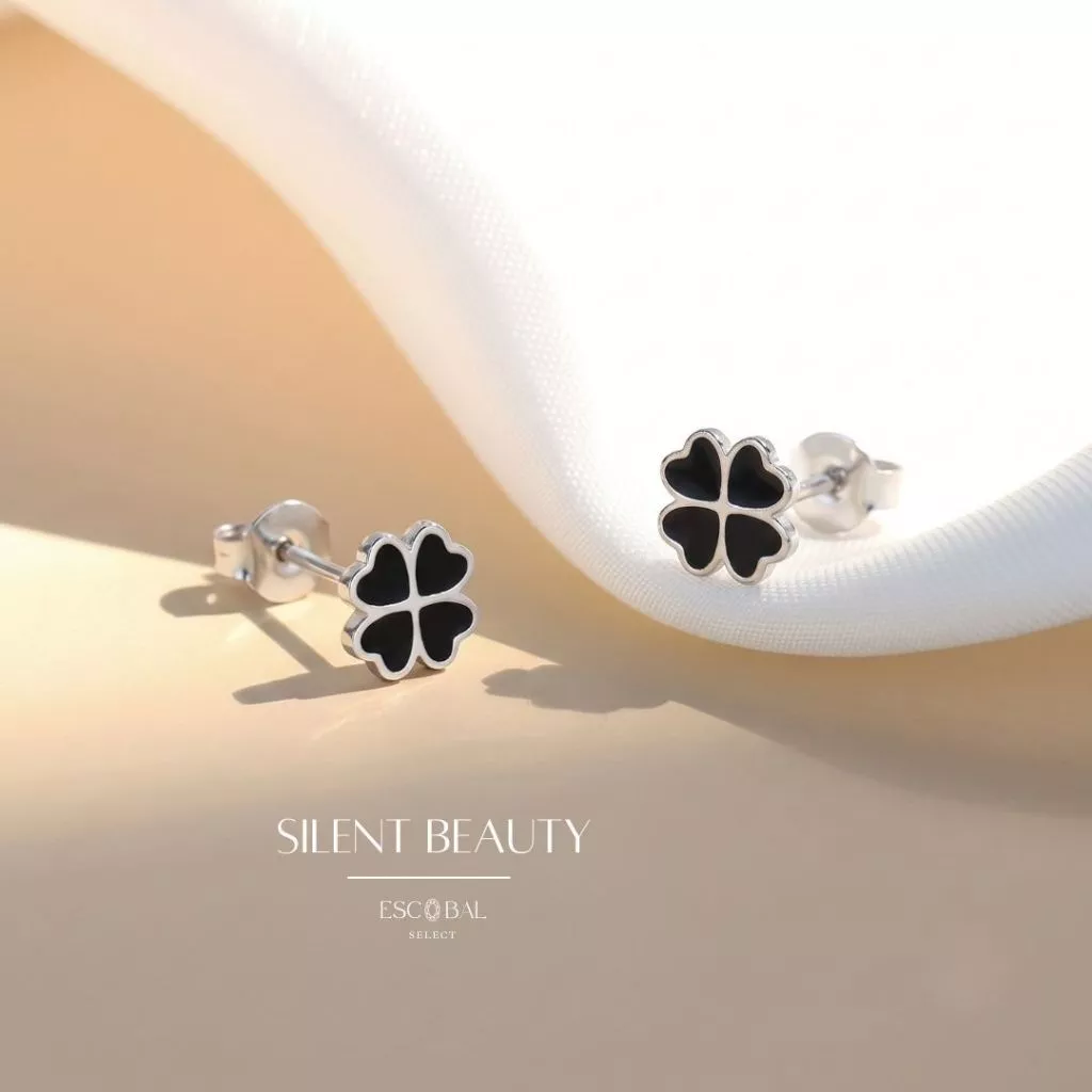 ESCOBAL ต่างหูเงินแท้ Silent Beauty ตุ้มหูเงินแท้ ต่างหูแฟชั่น ต่างหูนำโชค Valentine ของขวัญ