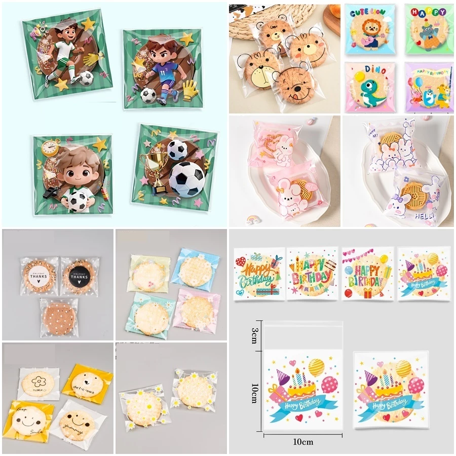 📌แพค95-100ใบ📌ถุงฝากาว 10x10cm.10*10 ถุงใส่ขนม คุกกี้ บราวนี่ ถุงกาว คริสมาส ปีใหม่ ตรุษจีน อิสลาม ปัจฉิม