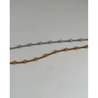 สร้อยกันน้ำ สร้อยสเตนเลส HER OBJECTIVE_HER PETITE DIASY ON CHAIN BRACELET