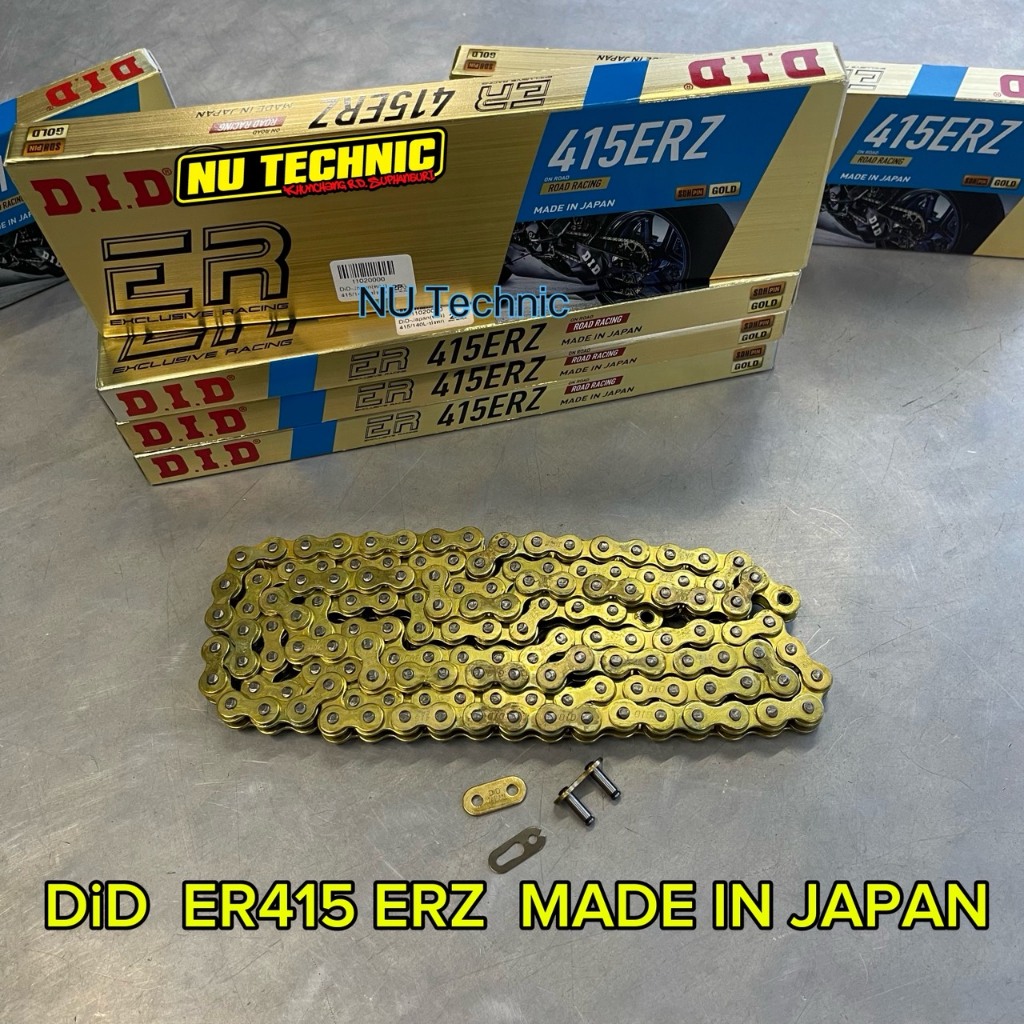 โซ่ DID 415 ERZ สีทองยาว 132 ข้อ เกรดสำหรับการแข่งขัน นำเข้าจากญี่ปุ่น Japan‼️เหมาะสำหรับรถที่ใส่สเต