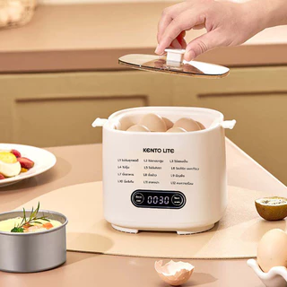 Kento Lite เครื่องต้มไข่ Electric Egg Cooker 12 โหมด ตั้งเวลาได้ 24 ชั่วโมง พร้อมจอแสดงผลดิจิทัลหน้าจอสัมผัส