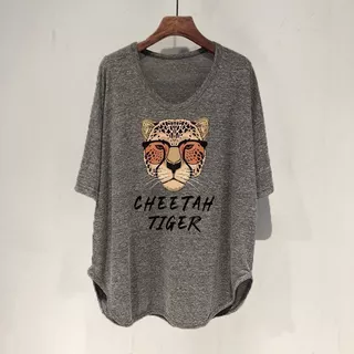 พร้อมส่งในไทย**เสื้อยืดโอเวอร์ไซส์ มีหลายขนาด สกรีนลายด้านหน้า ไม่หนา Y346