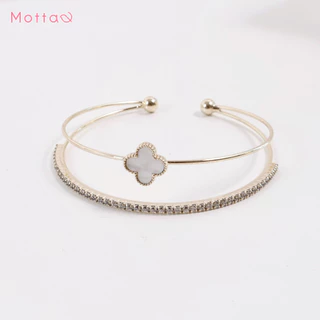 Motta Clover Online Exclusive Collection กำไลข้อมือชุบทองคำขาว ดีไซน์สวยไม่ซ้ำใคร