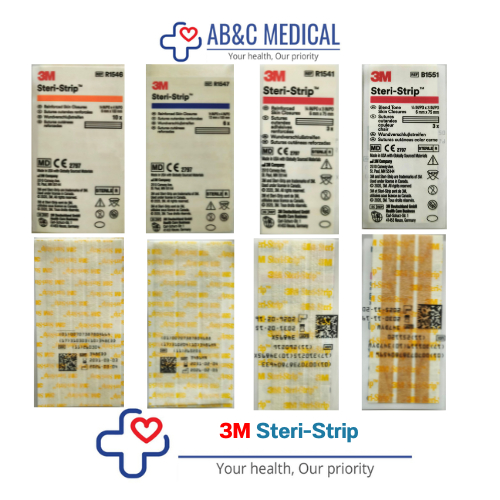 3M Steri Strip แผ่นเทปปิดแผล สเตอร์ไรด์ รหัสสินค้า Reinforced Skin Closures R1547 R1541 R1546  B1551