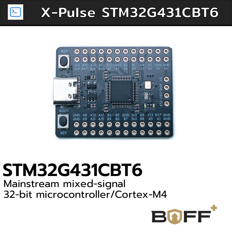 X pulse STM32G431CBT6 ไมโครคอนโทรลเลอร์ระดับกลางแบบ mixed-signal 32 บิต
