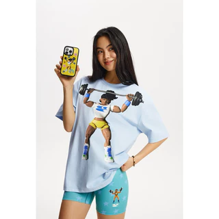 CryingCenter เสื้อยืดคอกลม ผ้านุ่ม Fitness Girl T-Shirt