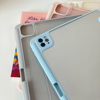 Case iPad Gen10 Air4/5/6/7/8 10.9 compatible for Pro11 gen7/8/9 10.2เคสไอแพด gen5/6 9.7หลังใส เคสไอแพดสีดํา 11นิ้วหลังทึ