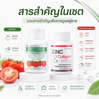 ชุดดูแลต่อมลูกหมากโต กิฟฟารีน GIFFARINE ( ไลโคปีน / ซิงก์ )