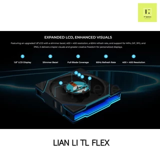 NEW ! TL FLEX LCD Fancase Lian WIRELESS Li rgb uni Fan case 120mm พัดลม เคส สีขาว REVERSE TL120 BLACK ดูดเข้า เป่าออก
