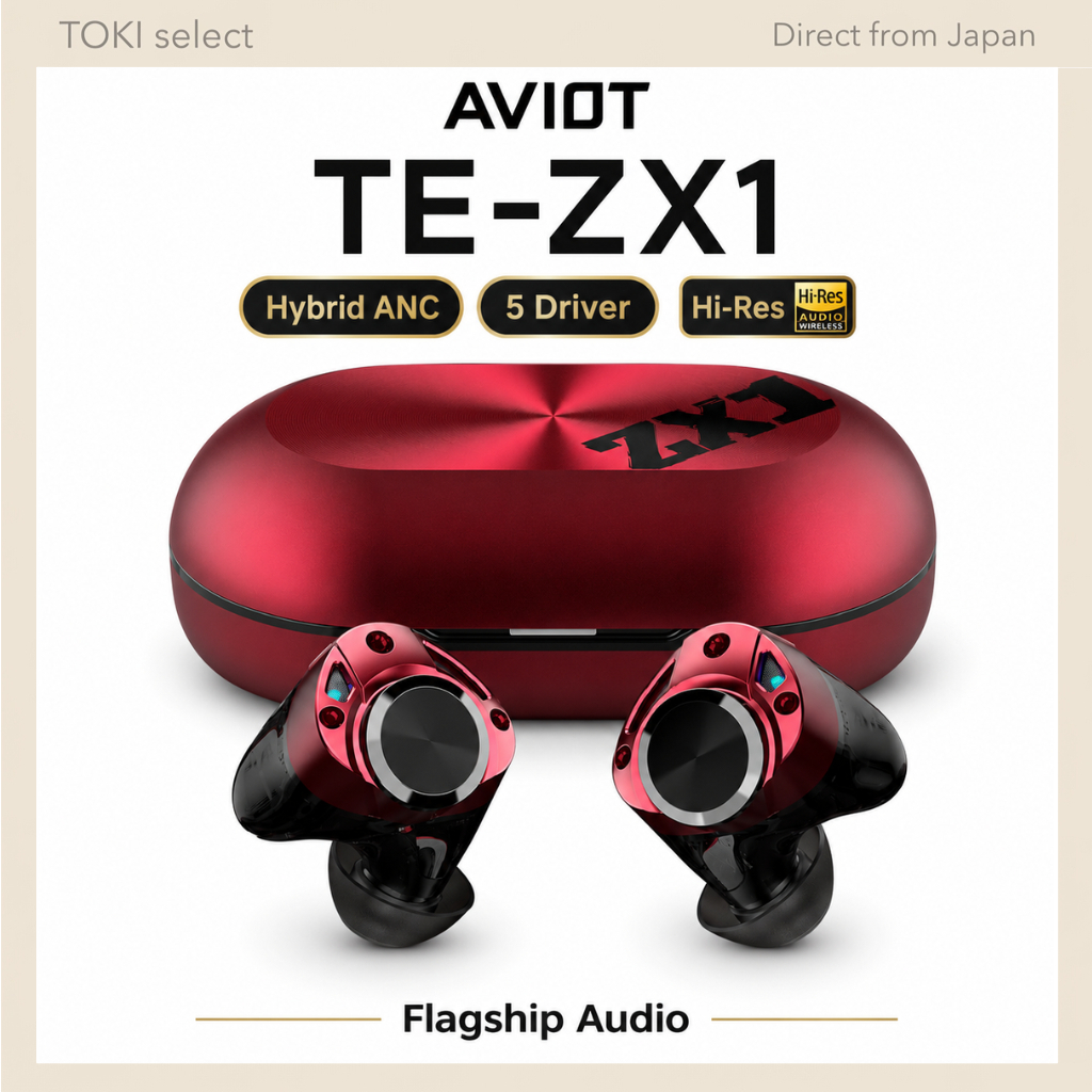AVIOT TE-ZX1 True Wireless Earbuds Hybrid ANC Hi-Res 5 Driver Bluetooth Multipoint