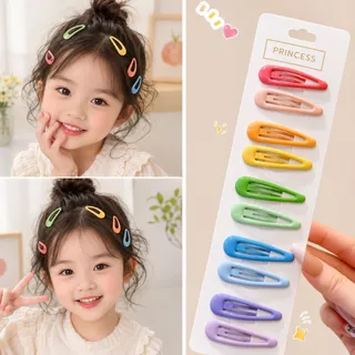 กิ๊บติดผมเด็ก 10 ชิ้น สีสันสดใส เก็บลูกผมแน่น ไม่ดึงผม ใช้งานง่าย ไม่เจ็บหนังศีรษะ