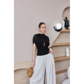 LAYER TOP เสื้อผ้าตาข่ายดีเทลเลเยอร์แน่นๆ ผ้าดีมีซับใน คัตติ้งเนี๊ยบพร้อมซิปหลัง แมทช์กับกางเกงทรงไหนก็รอด